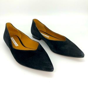 & Other Stories/NWOT Women’s Suede Very Low Heel Pointed Flats in Black 6.5